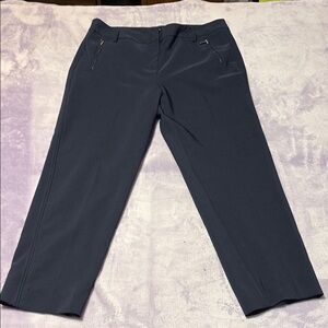 Adrienne Vittadini Black Dress Pants Elegant Straight Leg